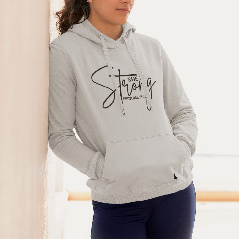 Loyalty Vibes Loyalty Vibes She Is Strong Hoodie Heather Grey