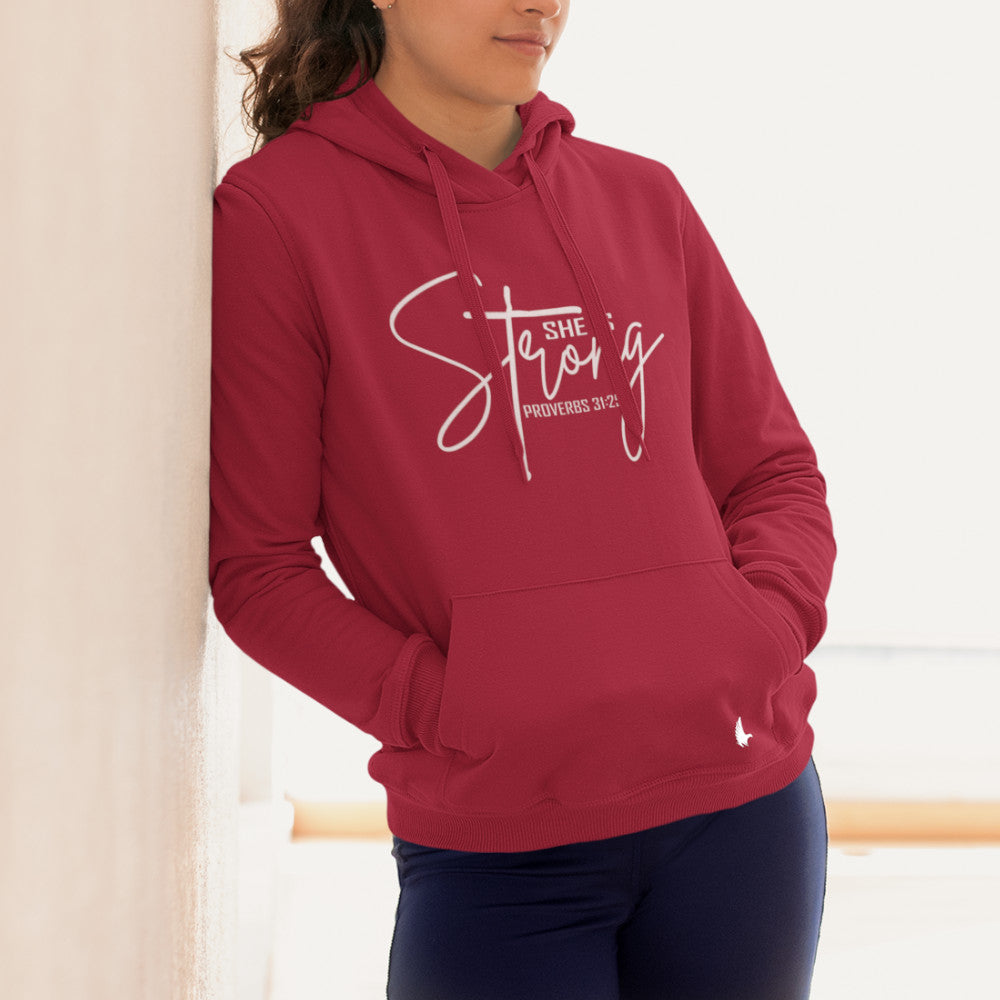 Loyalty Vibes Loyalty Vibes She Is Strong Hoodie Maroon