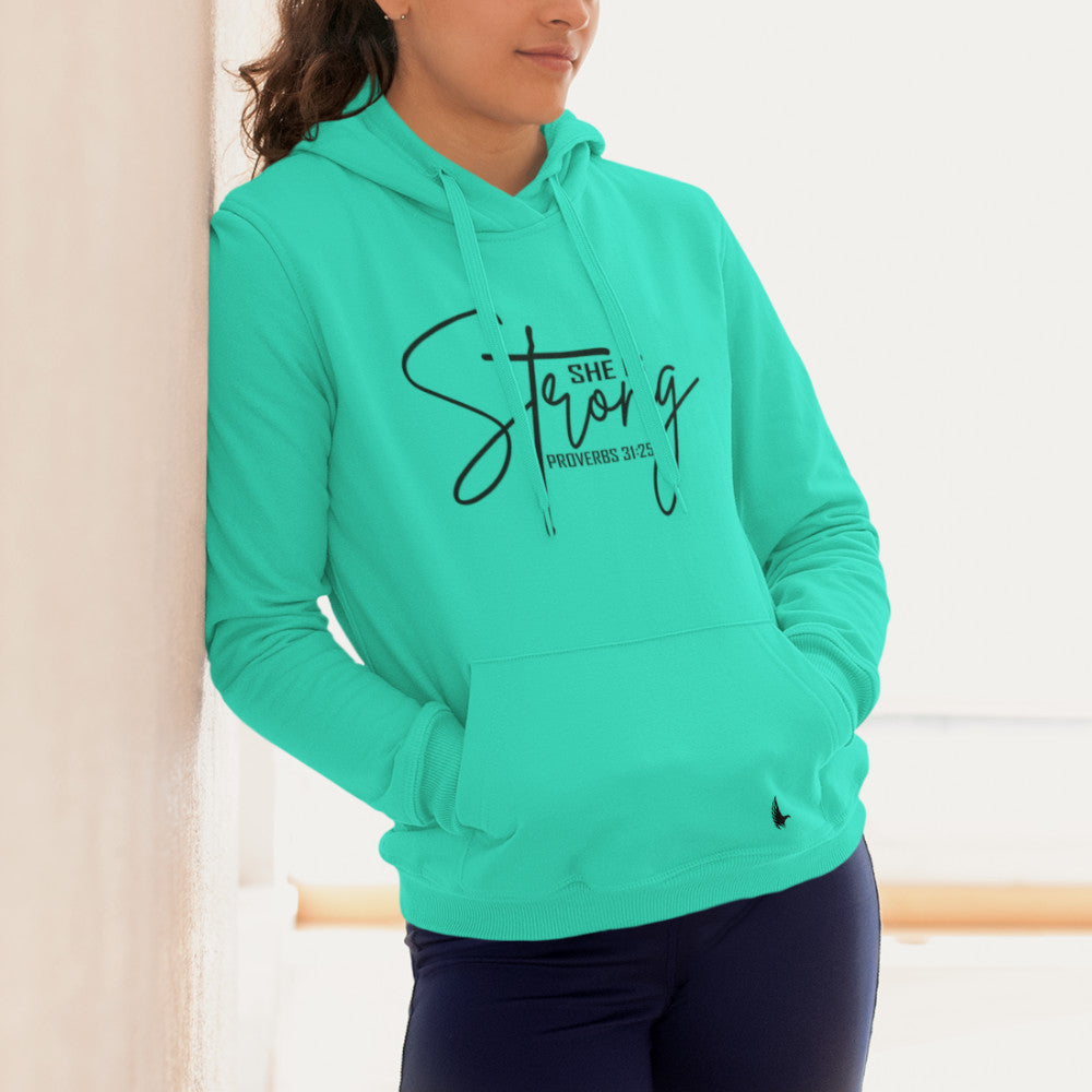 Loyalty Vibes Loyalty Vibes She Is Strong Hoodie Teal