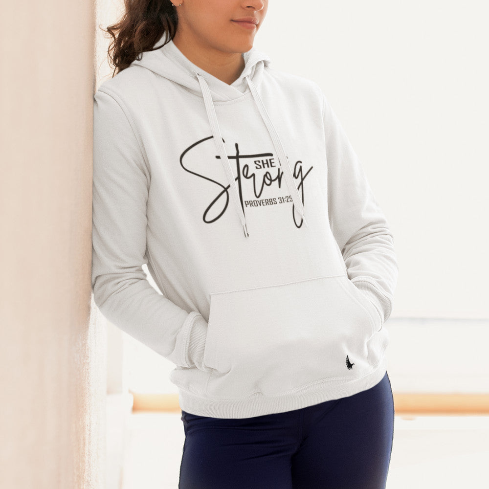 Loyalty Vibes Loyalty Vibes She Is Strong Hoodie White