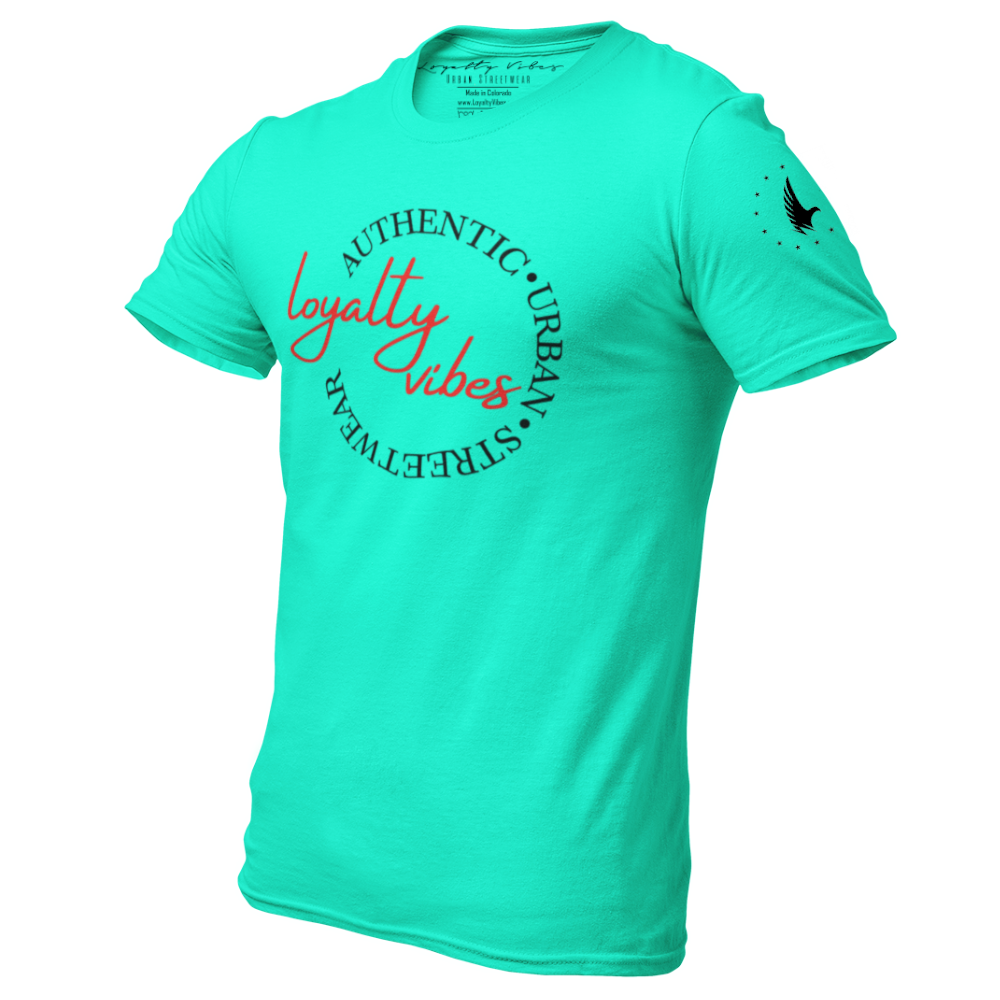 Loyalty Vibes Loyalty Vibes Slider Logo Graphic T-Shirt Teal
