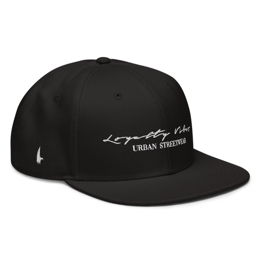 Loyalty Vibes Classic Logo Snapback Hat Black Loyalty Vibes