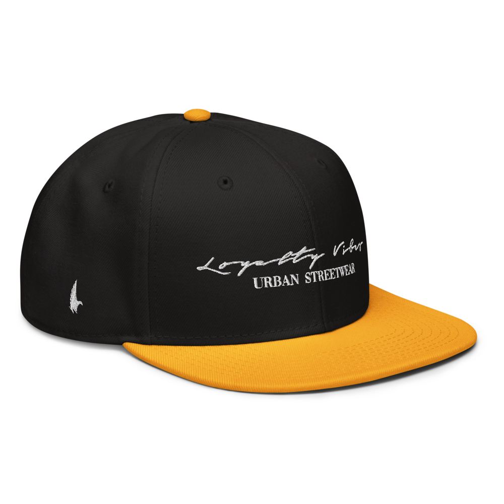 Loyalty Vibes Loyalty Vibes Classic Logo Snapback Hat Gold Black Black