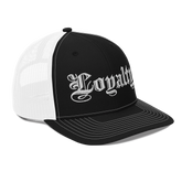 Loyalty Trucker Hat Black White - Loyalty Vibes