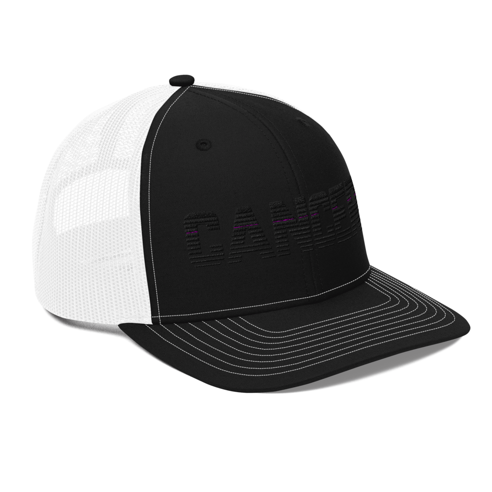 Cancer Zodiac Trucker Hat Black White Loyalty Vibes