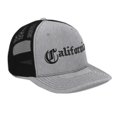 California Trucker Hat Heather Grey Black - Loyalty Vibes