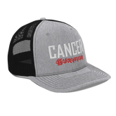 Cancer Survivor Tattoo Trucker Hat Heather Grey Black - Loyalty Vibes