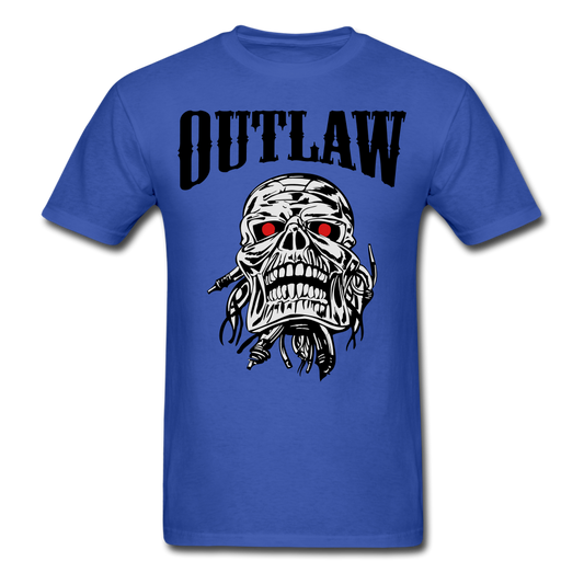 Skull Crushing Bone And Skull T-Shirt royal blue Loyalty Vibes