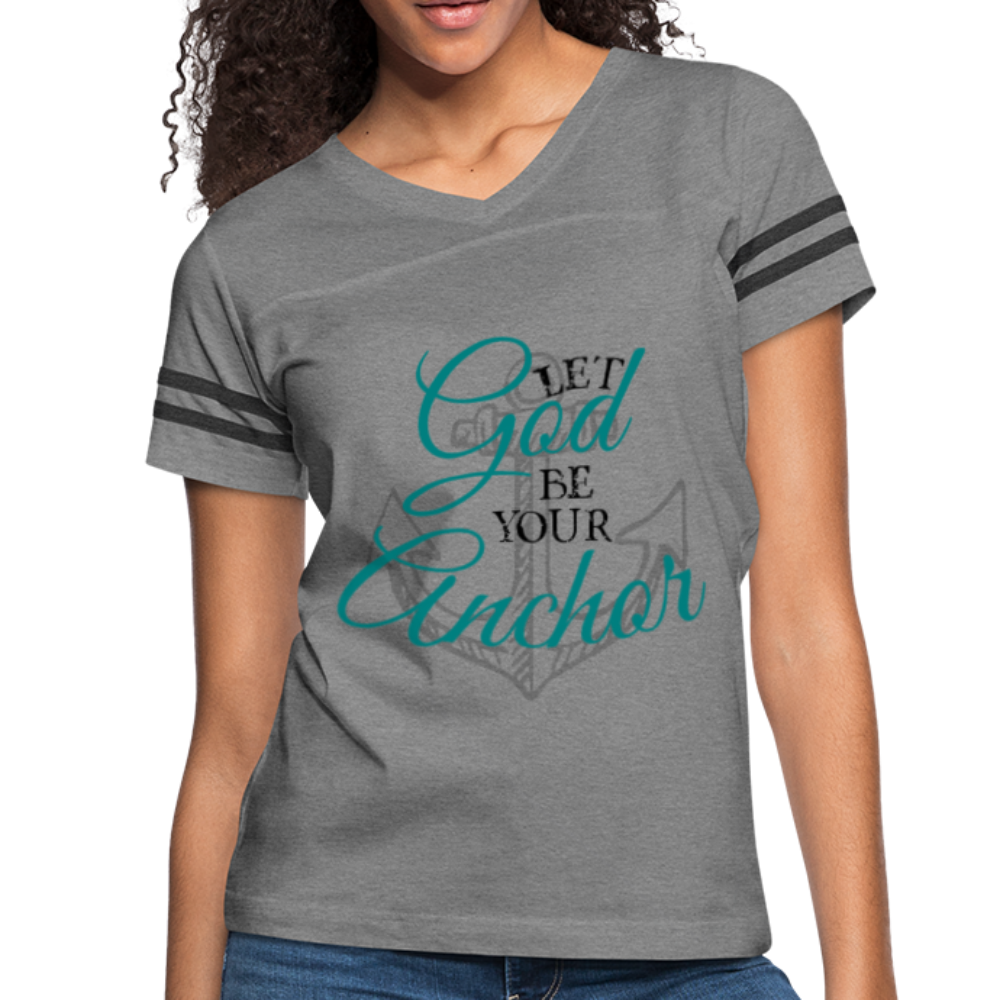 God Is My Anchor Christian T-Shirt heather gray charcoal Loyalty Vibes