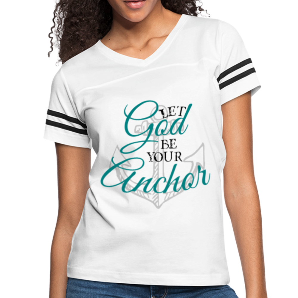 God Is My Anchor Christian T-Shirt white black Loyalty Vibes