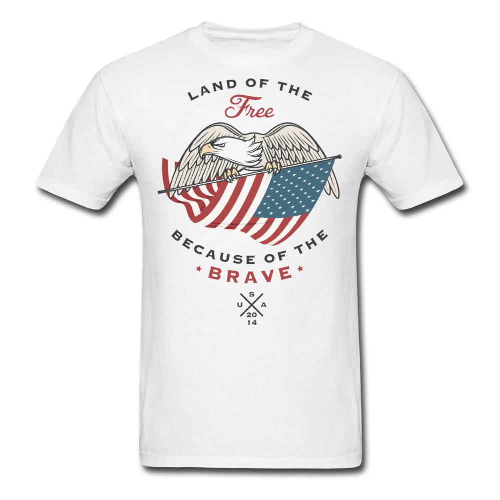 Land Of The Free Men's T-Shirt white Loyalty Vibes