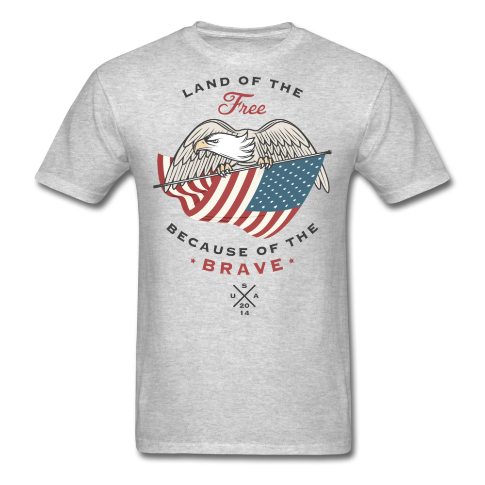 Land Of The Free Men's T-Shirt heather gray Loyalty Vibes