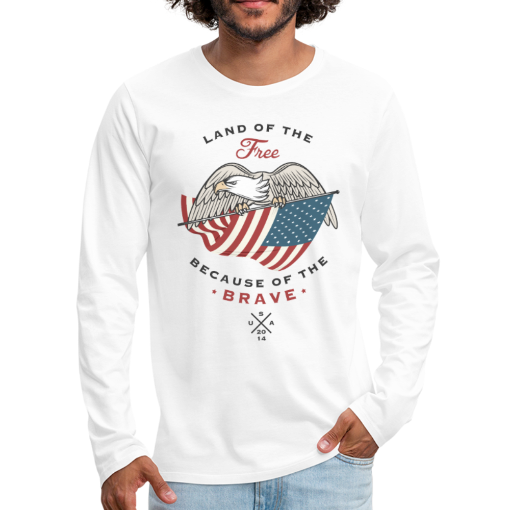 Land Of The Free Long Sleeve Shirt white Loyalty Vibes