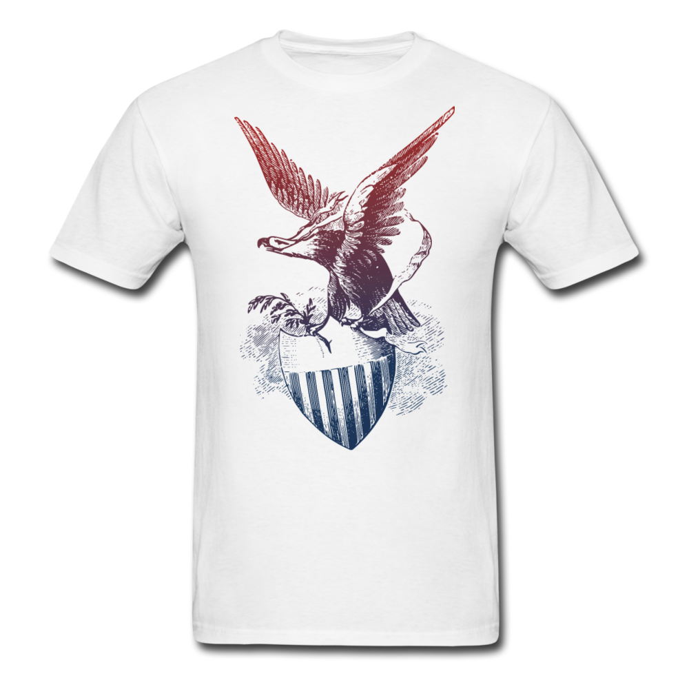 Loyalty Vibes Shield Of American Pride Men's T-Shirt white