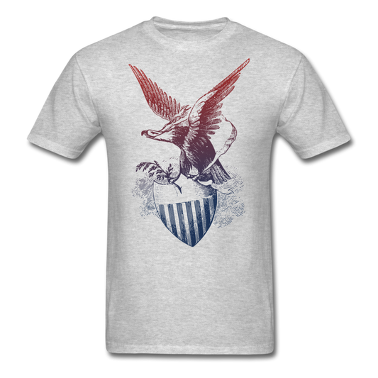 Shield Of American Pride Men's T-Shirt heather gray Loyalty Vibes