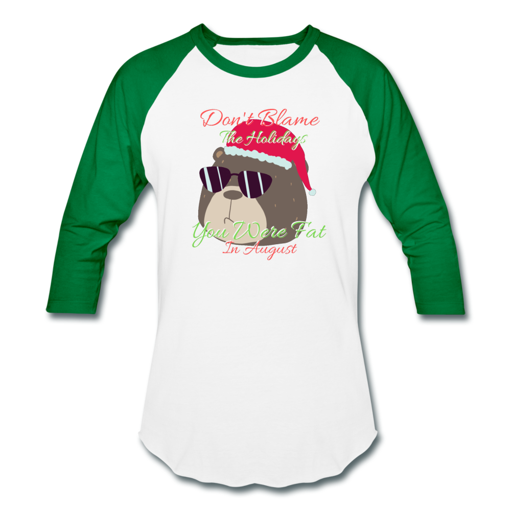 Sarcastic Christmas Bear Shirt white kelly green - Loyalty Vibes