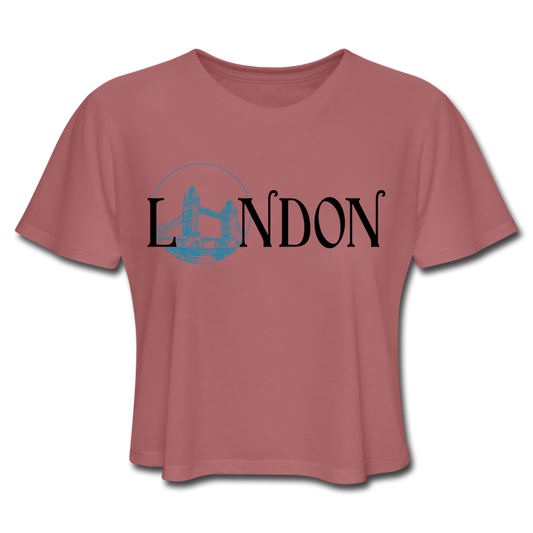 London Cropped Tee Mauve Loyalty Vibes