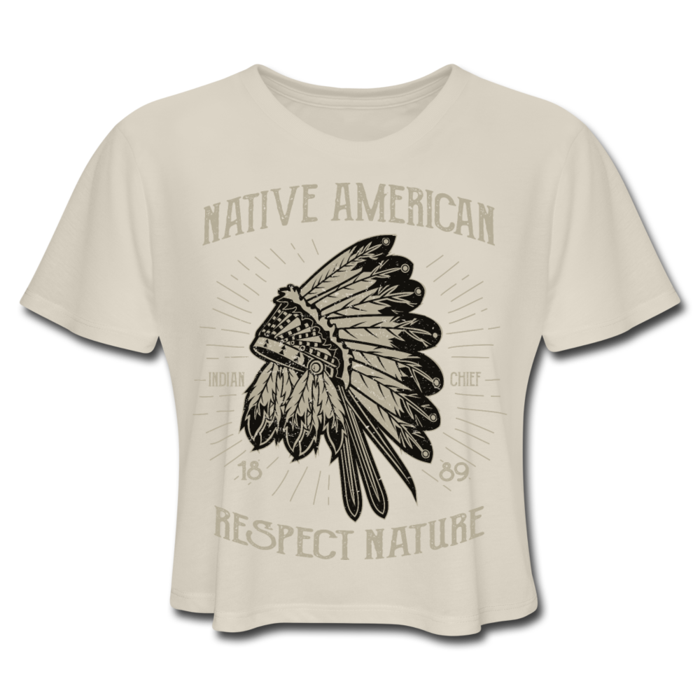 Loyalty Vibes Native American Cropped Tee dust