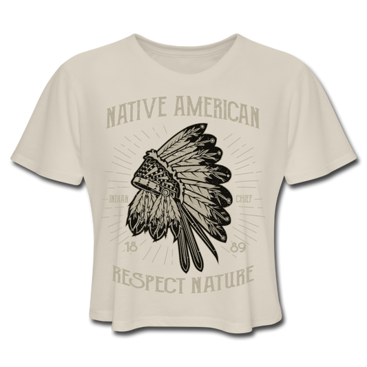 Native American Cropped Tee dust Loyalty Vibes