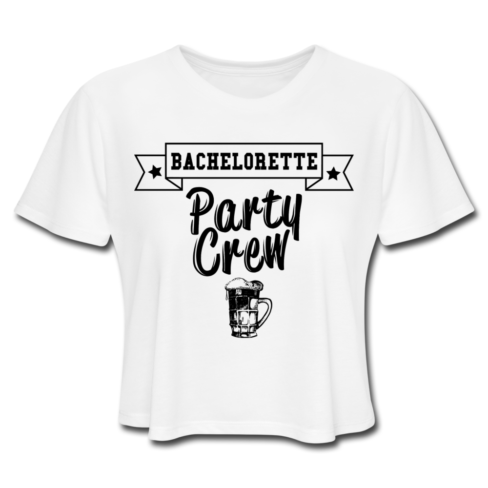 Loyalty Vibes Bride Crew Cropped Tee White