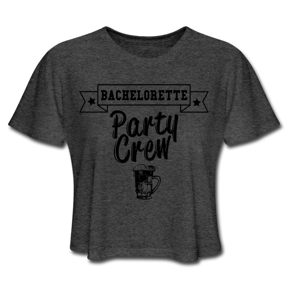 Loyalty Vibes Bride Crew Cropped Tee Deep Heather
