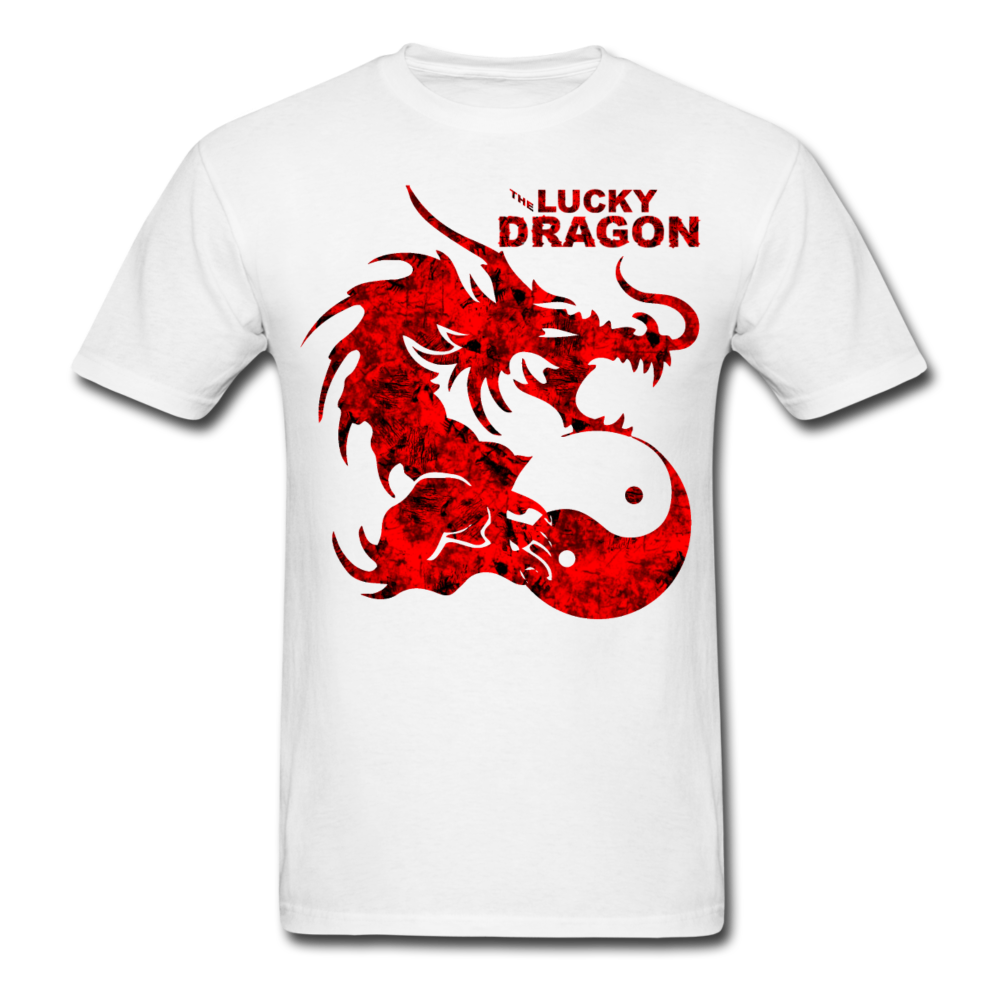 Lucky Dragon T-Shirt white - Loyalty Vibes