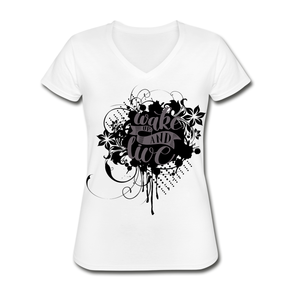 Loyalty Vibes Genesis Alive V-Neck Tee white