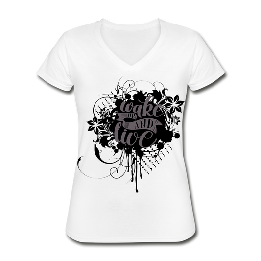 Genesis Alive V-Neck Tee white Loyalty Vibes