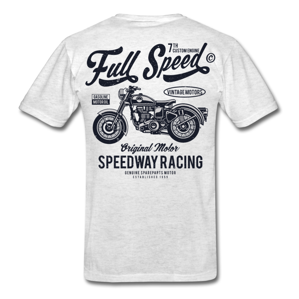 Speed Racing Motorcycle T-Shirt light heather gray - Loyalty Vibes