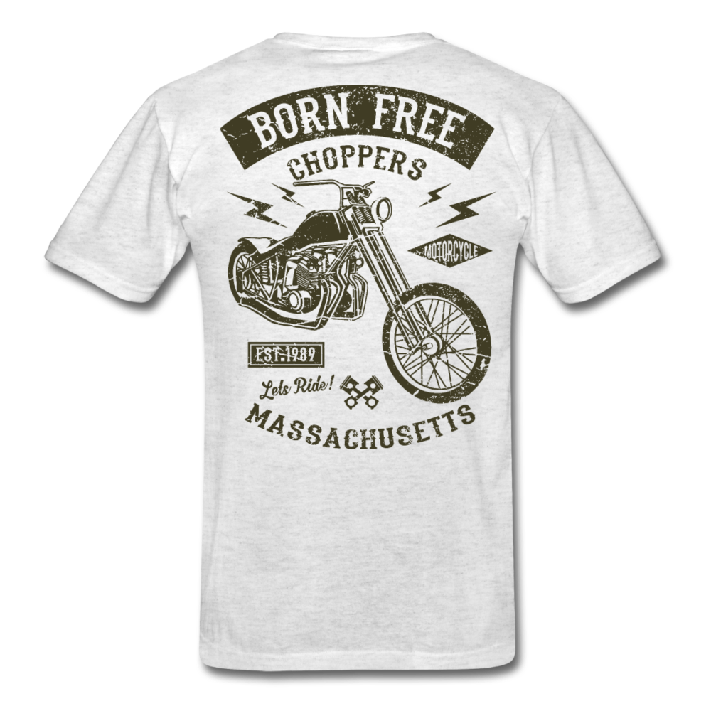 Bolted Chopper Motorcycle T-Shirt light heather gray - Loyalty Vibes