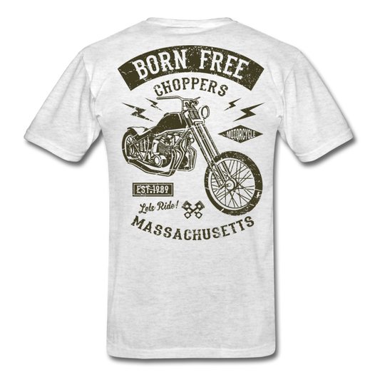 Bolted Chopper Motorcycle T-Shirt light heather gray Loyalty Vibes