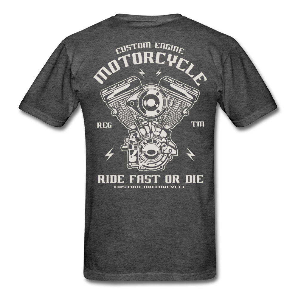 Rev N Ride Motorcycle T-Shirt heather black - Loyalty Vibes