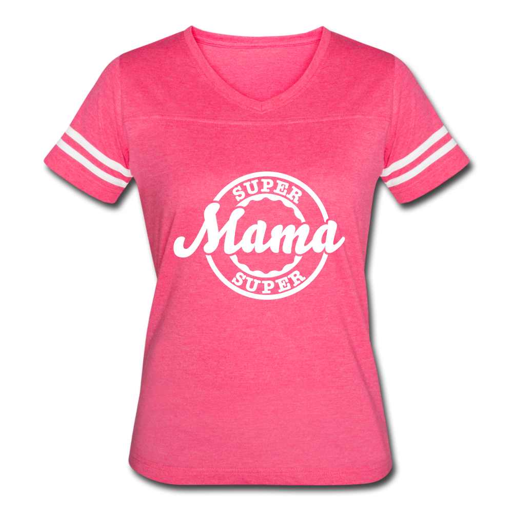 Super Mama Sport Tee vintage pink white - Loyalty Vibes