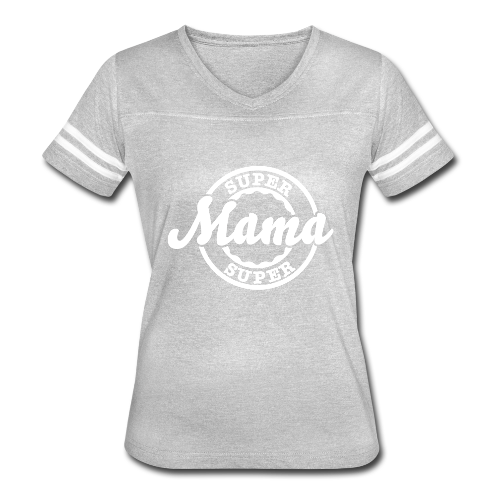 Super Mama Sport Tee heather gray white - Loyalty Vibes