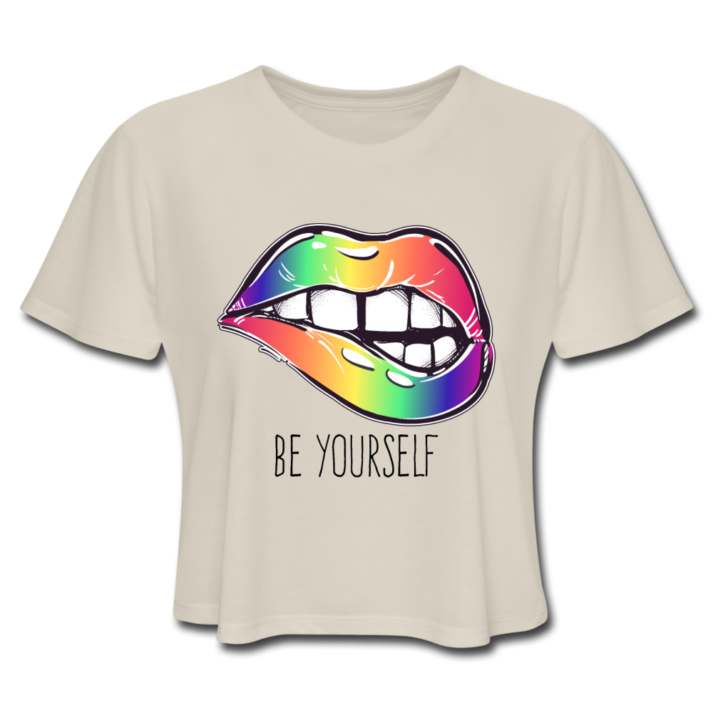 Loyalty Vibes Sassy Be Yourself Crop Top dust