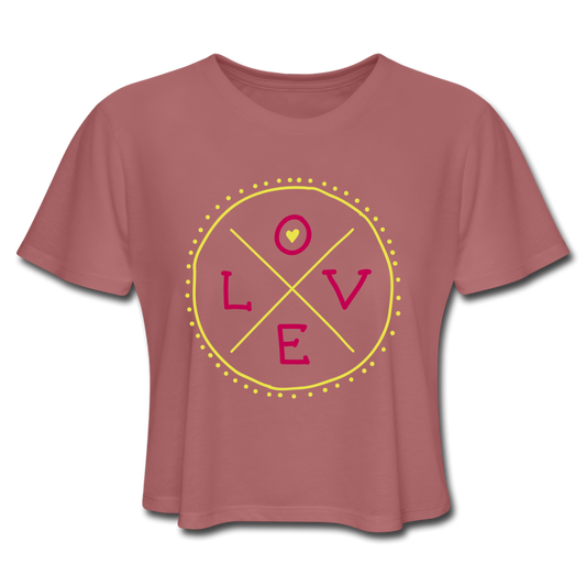 Circle Of Love Crop Top mauve Loyalty Vibes