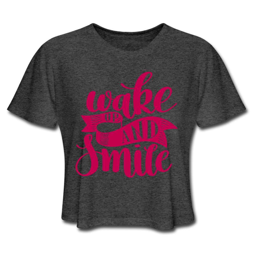 Wild Smiles Crop Top Deep Heather Loyalty Vibes