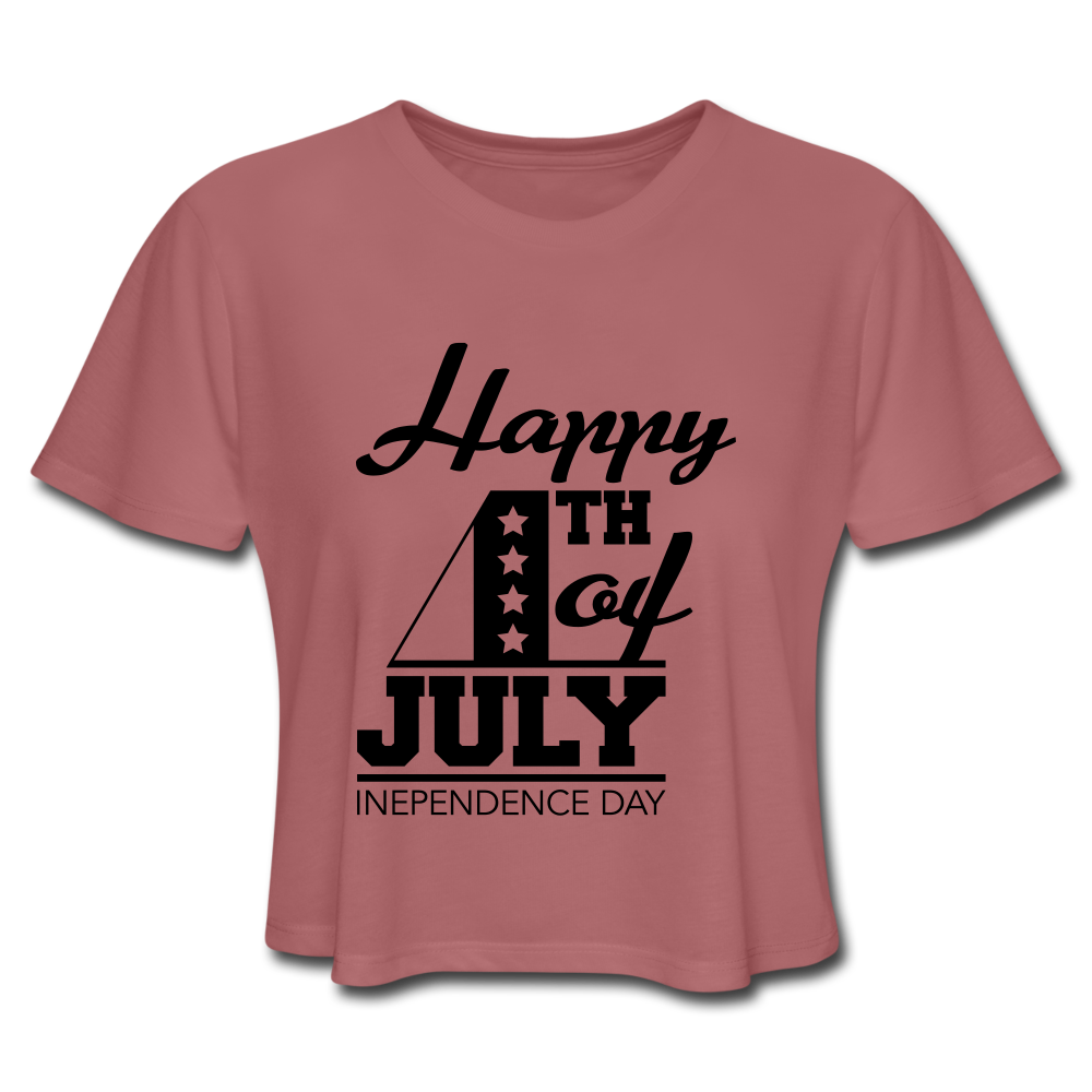 Happy 4th Of July Crop Top mauve Loyalty Vibes