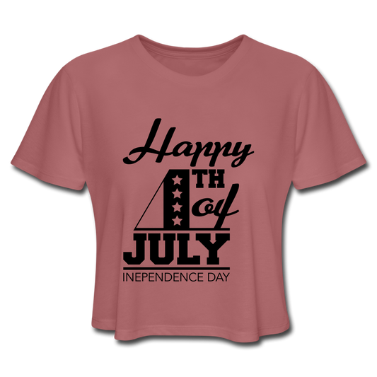 Happy 4th Of July Crop Top mauve Loyalty Vibes