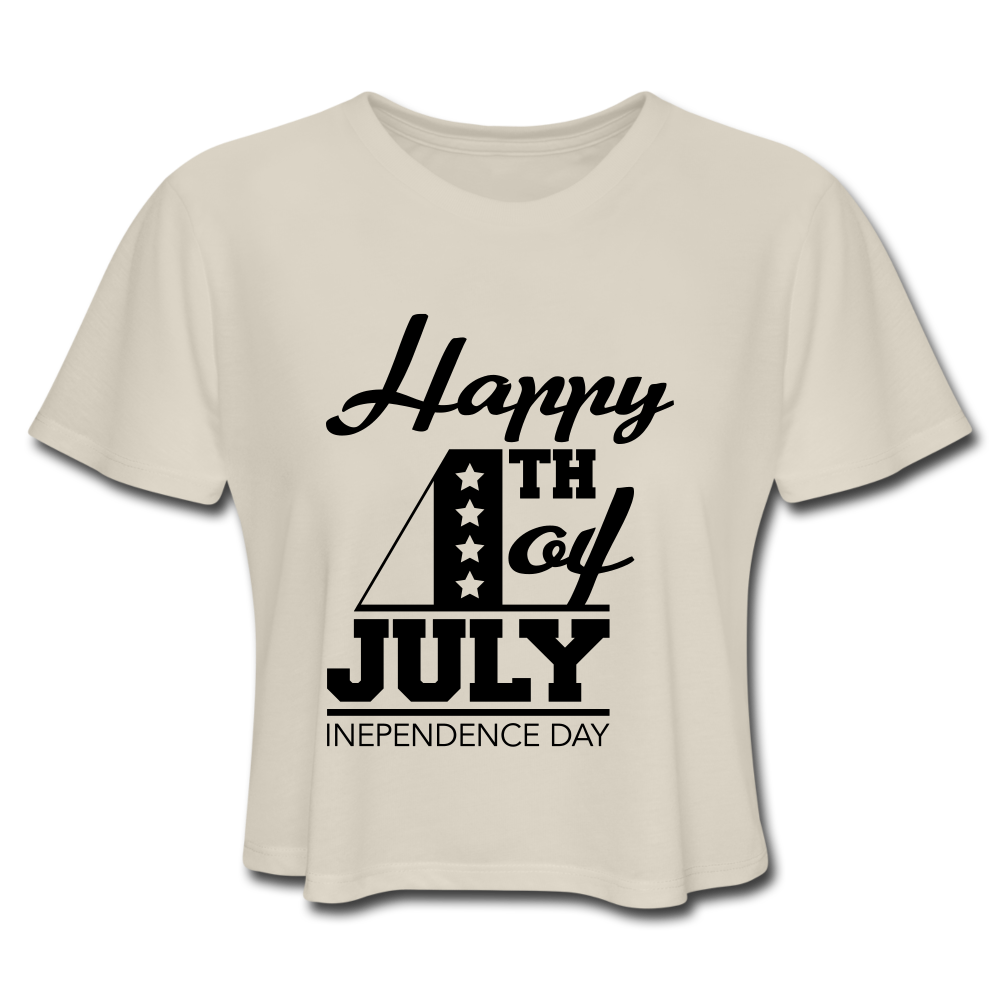 Happy 4th Of July Crop Top dust Loyalty Vibes