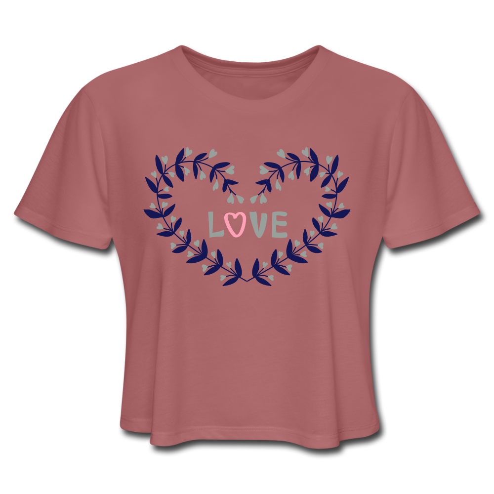 Blossom Of Love Crop Top mauve Loyalty Vibes