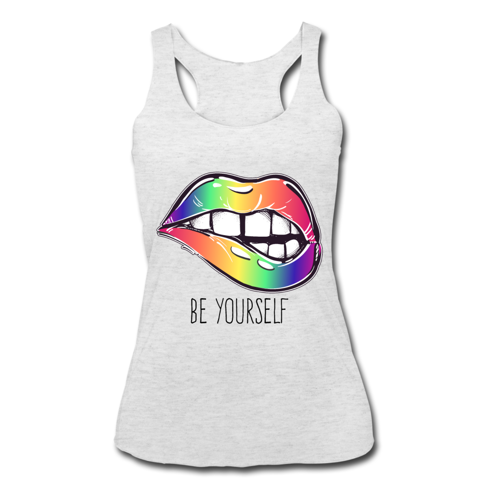 Be Yourself Tank Top heather white Loyalty Vibes