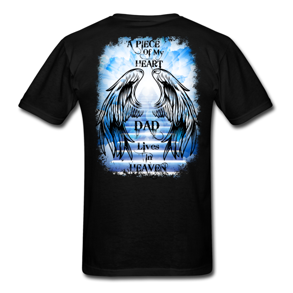 Loyalty Vibes Dad Wings Of Heaven Memorial Tee Black