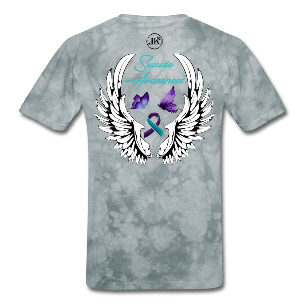 Suicide Battle T-Shirt grey tie dye - Loyalty Vibes