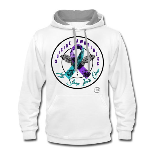 My Story Isn't Over Hoodie white gray Loyalty Vibes