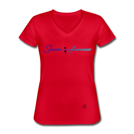 Suicide Survivor V-Neck Tee red Loyalty Vibes