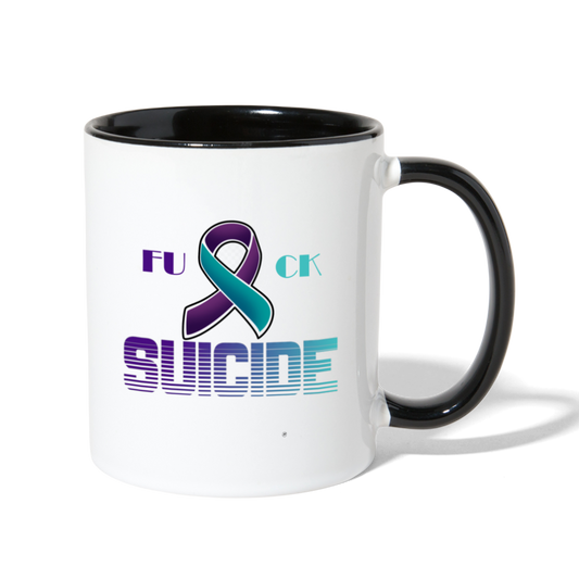 Fk Suicide Coffee Mug white black 11 oz. Loyalty Vibes