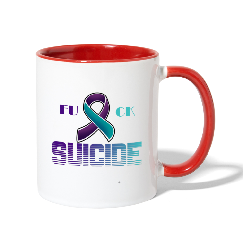 Loyalty Vibes Fk Suicide Coffee Mug white red 11 oz.