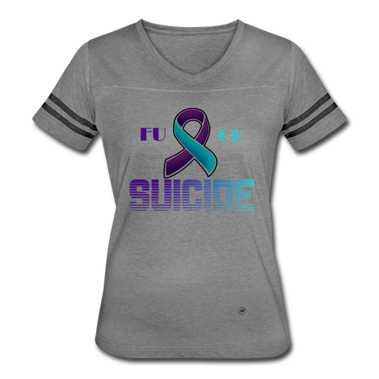 Vintage Suicide T-Shirt heather gray charcoal Loyalty Vibes