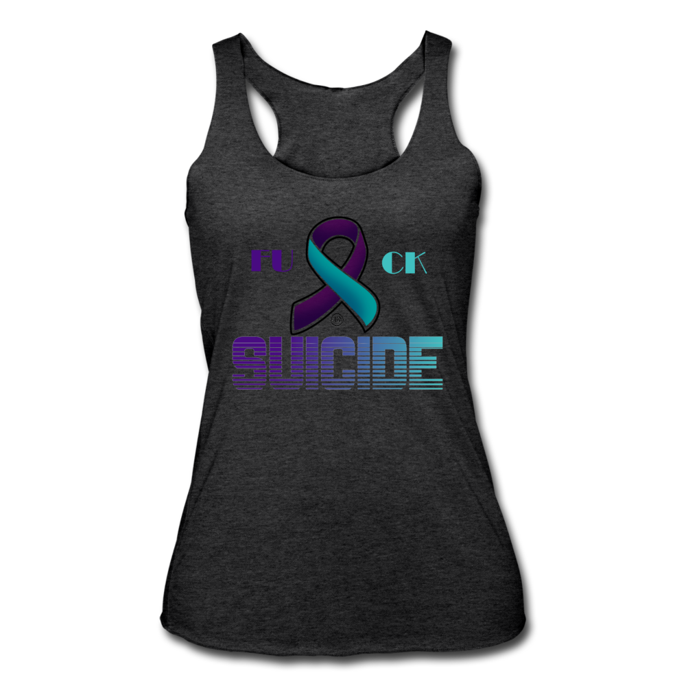 Women's Fk Suicide Racerback Tank Top heather black Loyalty Vibes
